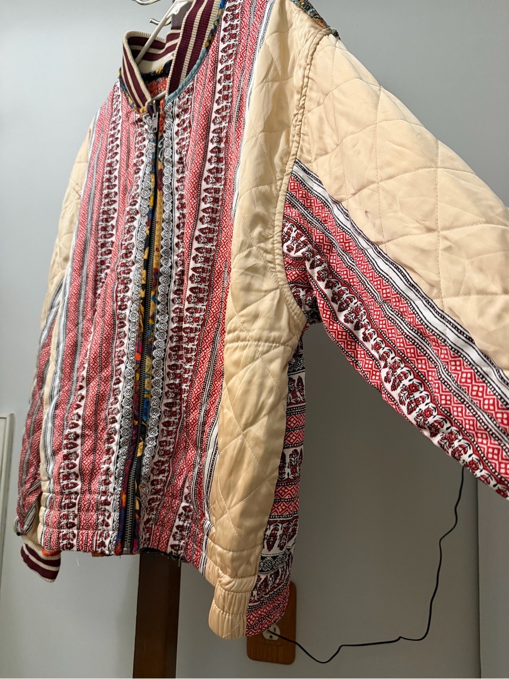 Free People Vintage Reversible Varsity Jacket